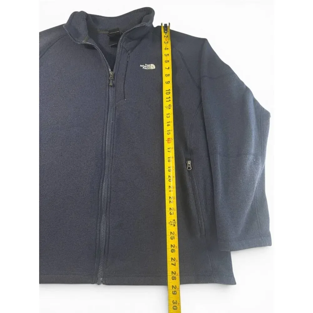 The North Face Full Zip Fleece Jacket Men's XXL Navy Blue Outdoor